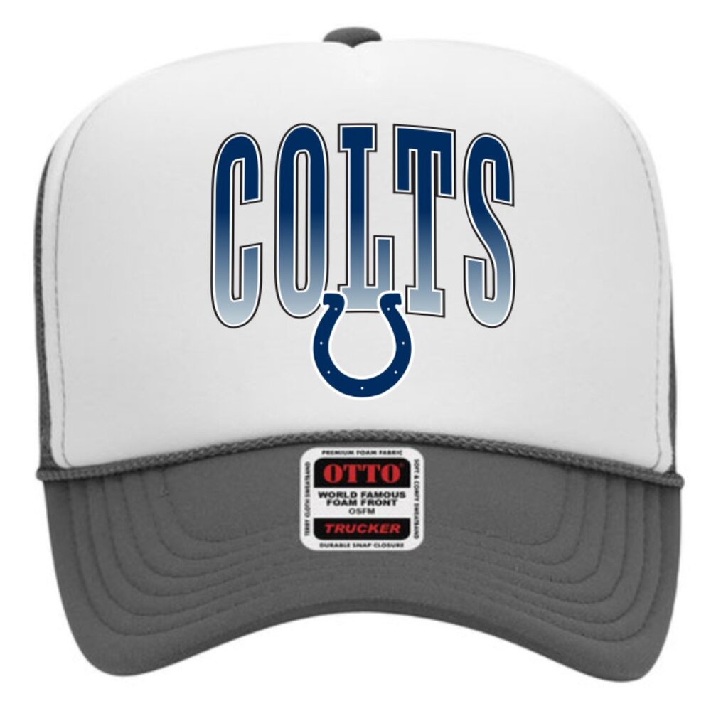 NEW - Adult Grey Indianapolis Colts Trucker Hat